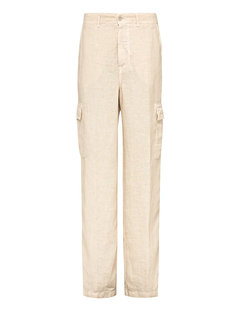 Leinen-Hose im Cargo-Stil