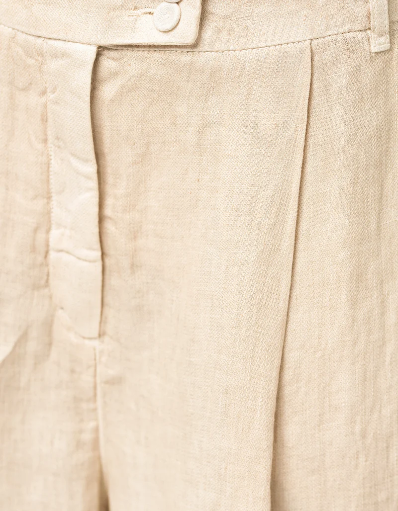 Wide-Leg Leinen-Hose