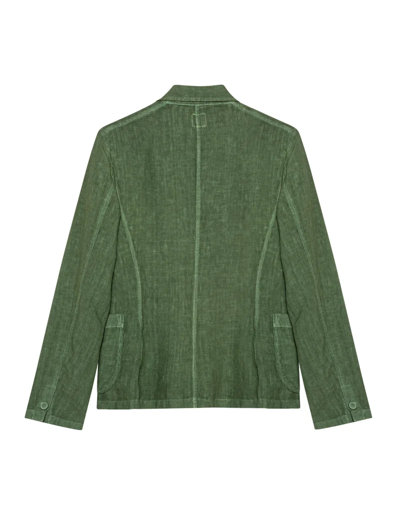 Leinen-Blazer mit Eingrifftaschen