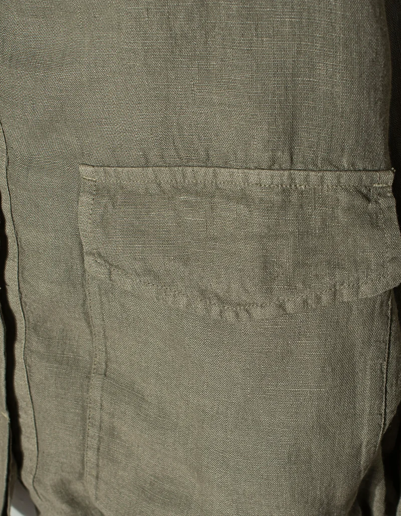 Leinen Jacke mit Kapuze