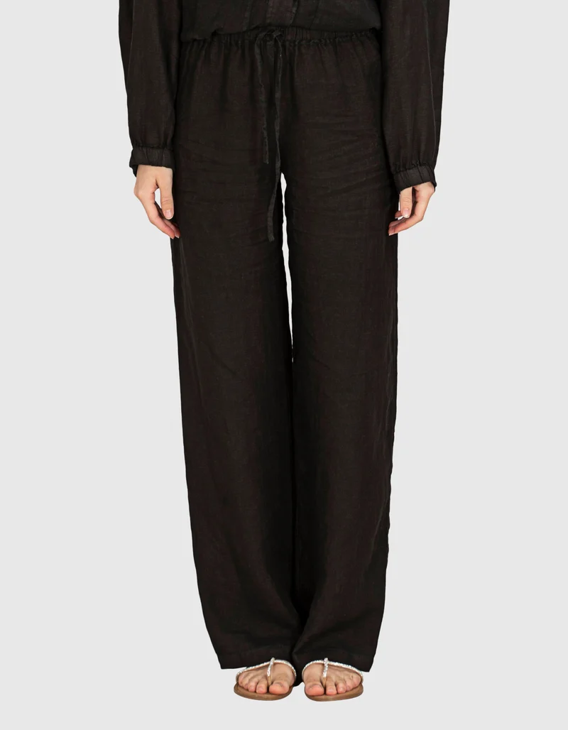 Wide-Leg Leinen-Hose