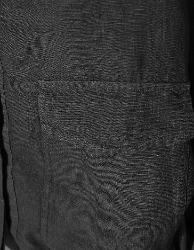 Leinen-Jacke mit Kapuze