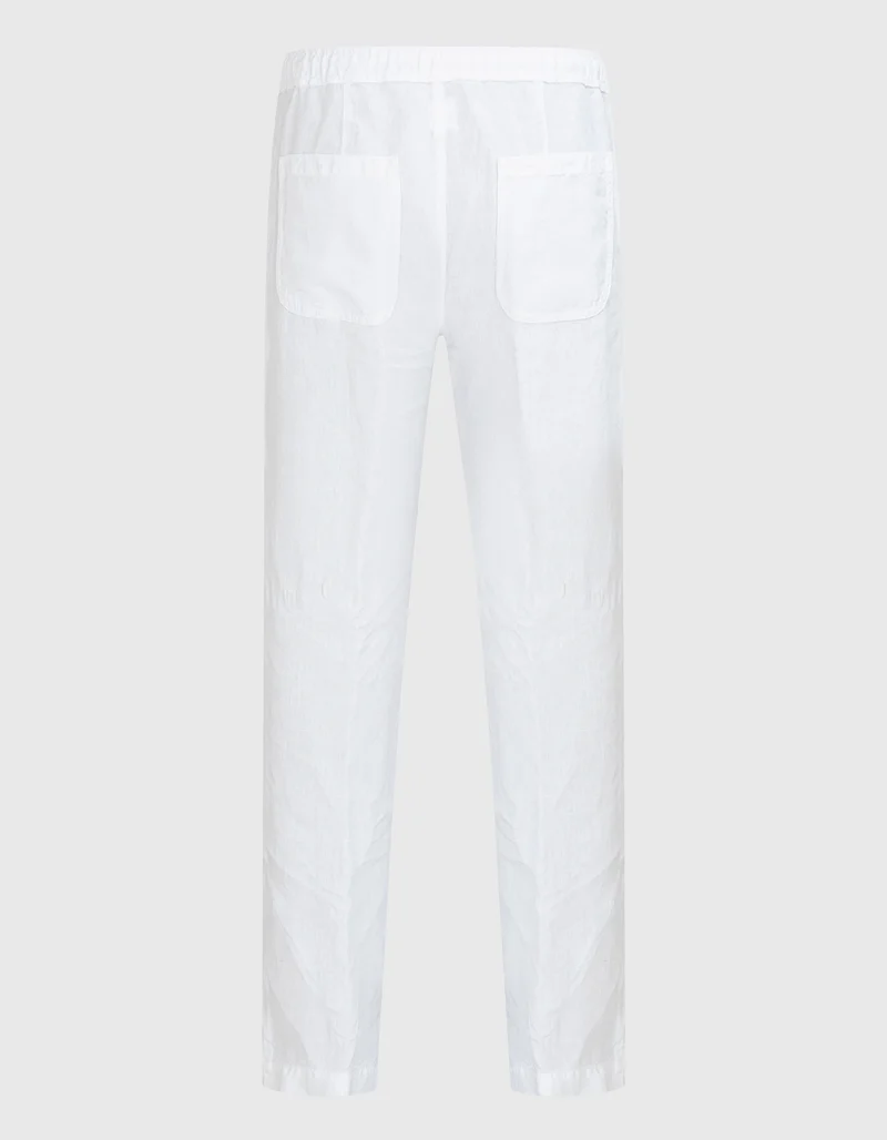 Leinen-Hose mit Eingrifftaschen