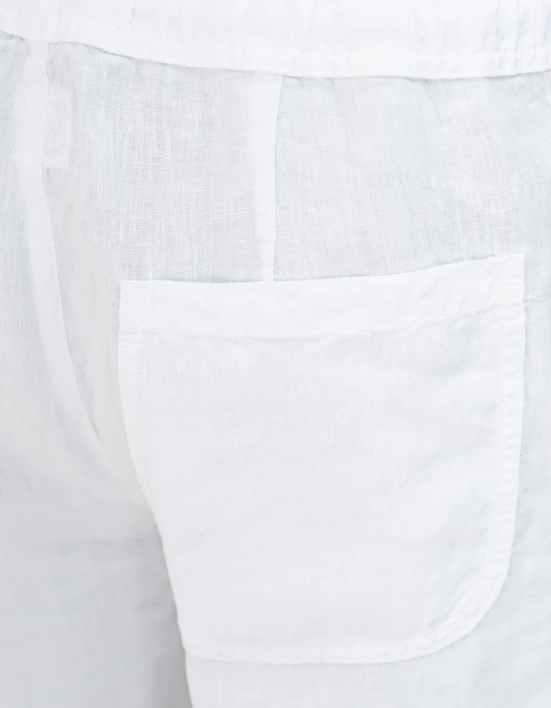 Leinen-Hose mit Eingrifftaschen