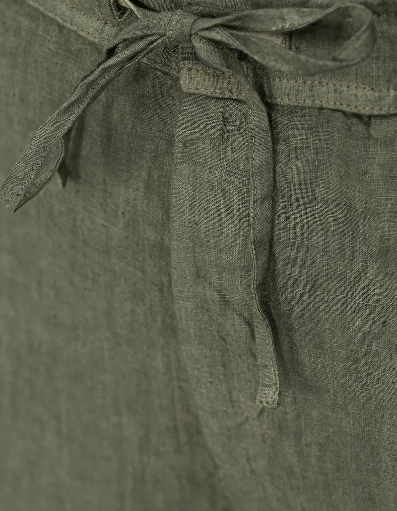 Leinen-Hose mit Eingrifftaschen