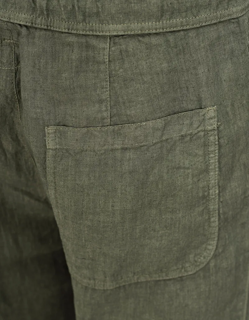 Leinen-Hose mit Eingrifftaschen
