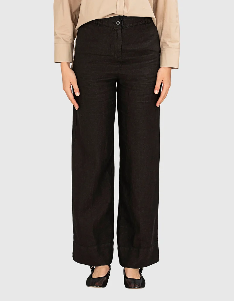 Wide-Leg Leinen-Hose