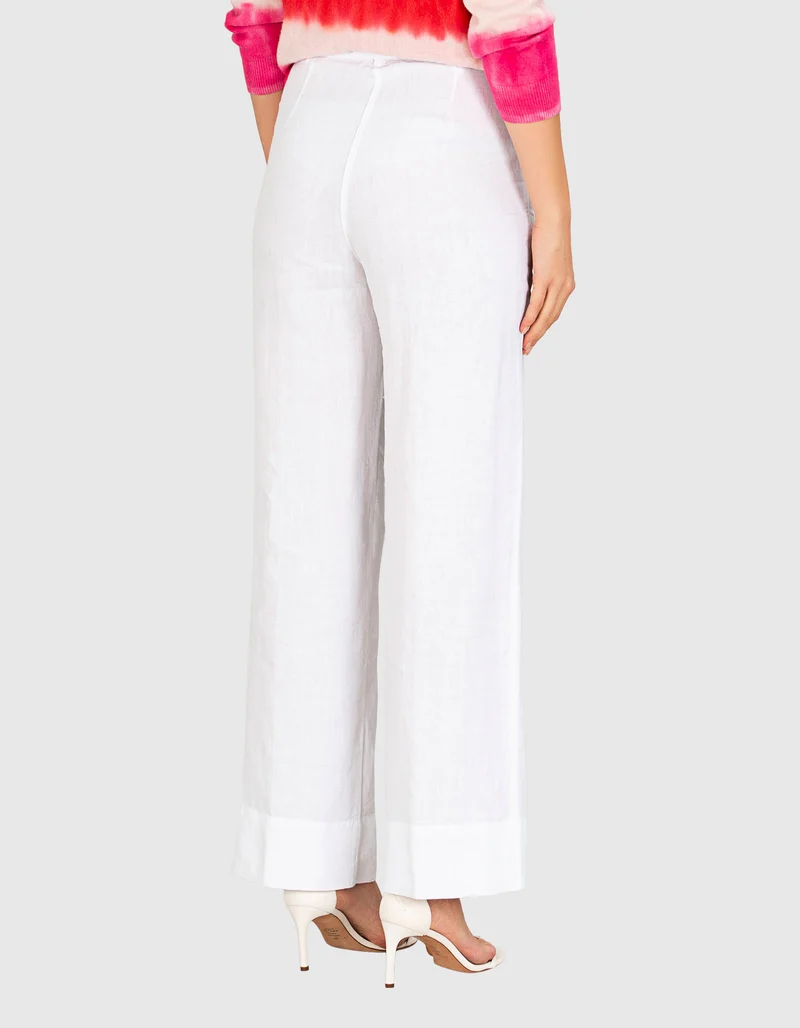 Wide-Leg Leinen-Hose