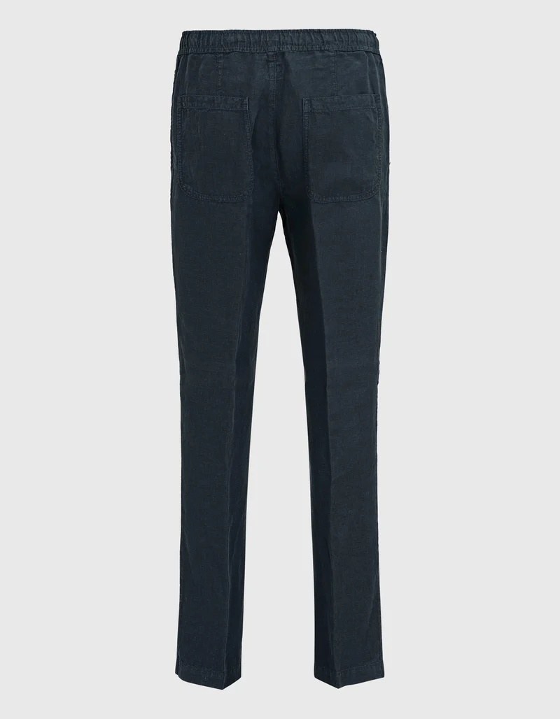 Leinen-Hose mit Eingrifftaschen