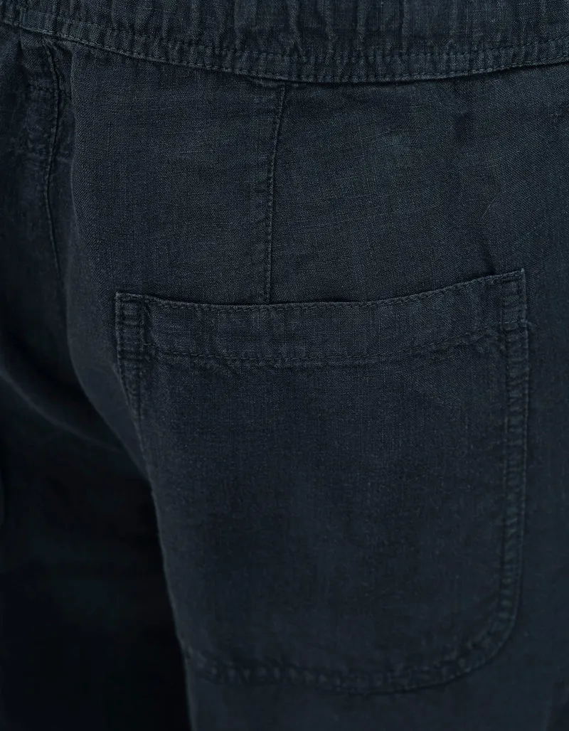Leinen-Hose mit Eingrifftaschen
