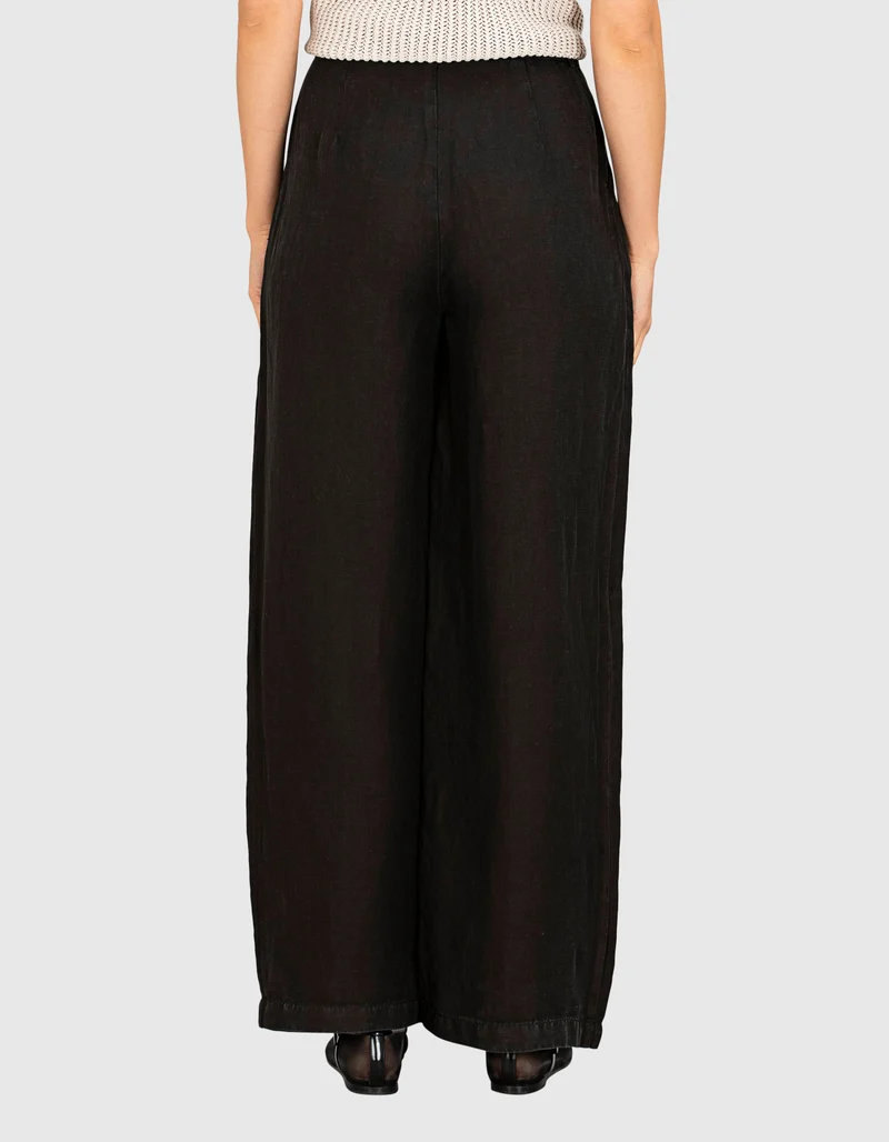 Wide-Leg Leinen-Mix Hose