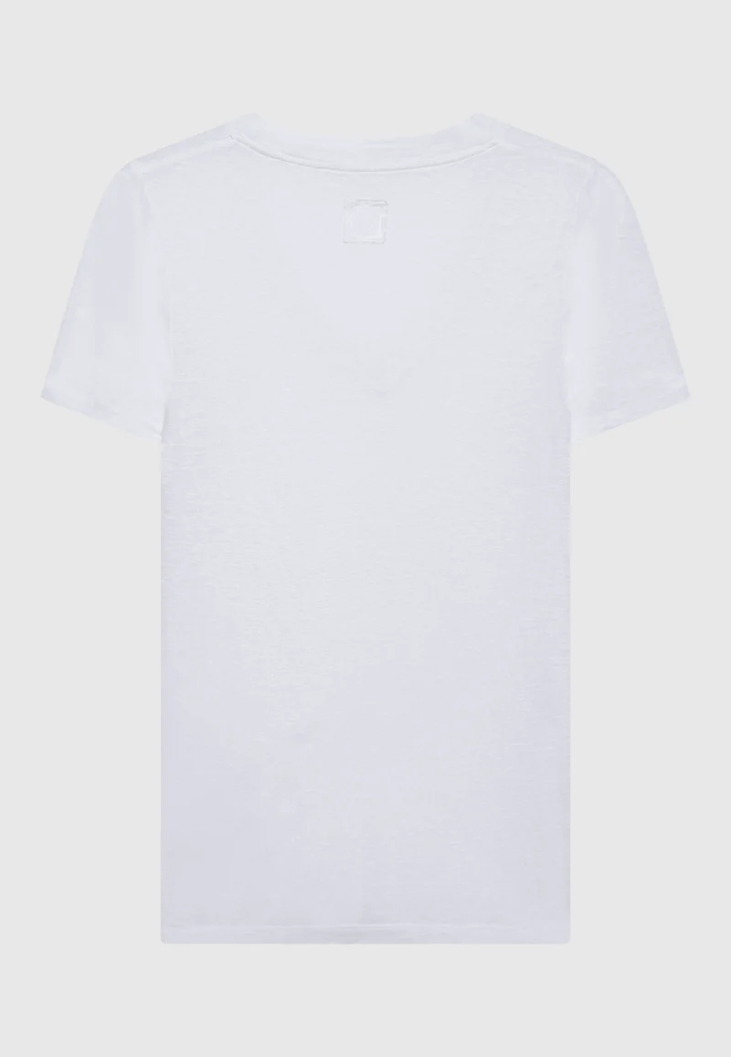 Leinen-Shirt mit V-Ausschnitt