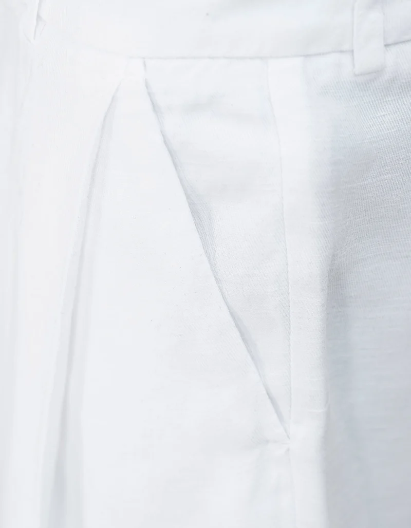 Wide-Leg Leinen-Mix Hose