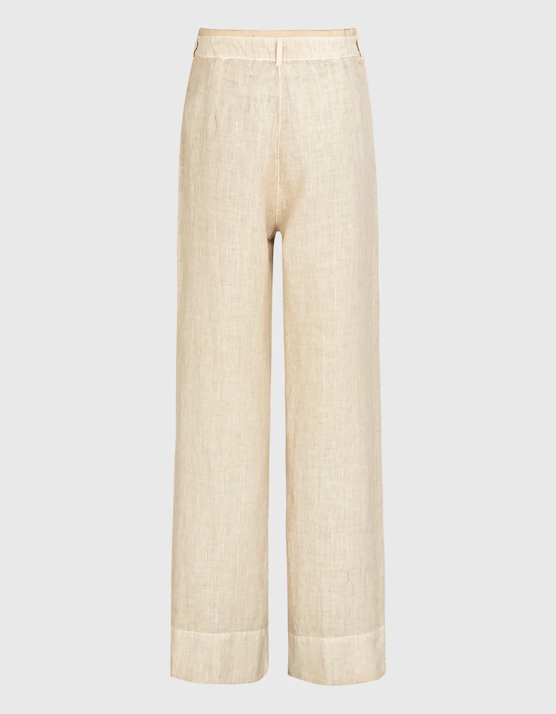 Wide-Leg Leinen-Hose