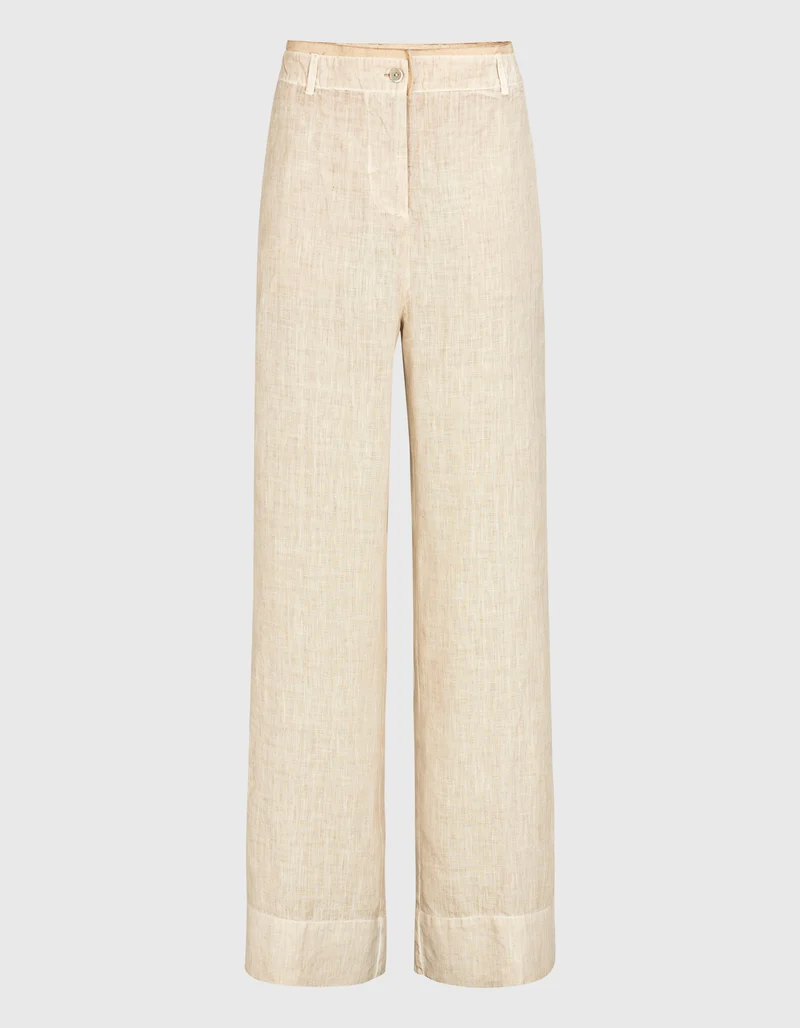 Wide-Leg Leinen-Hose