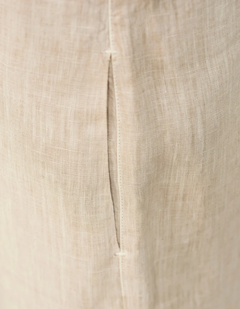 Wide-Leg Leinen-Hose