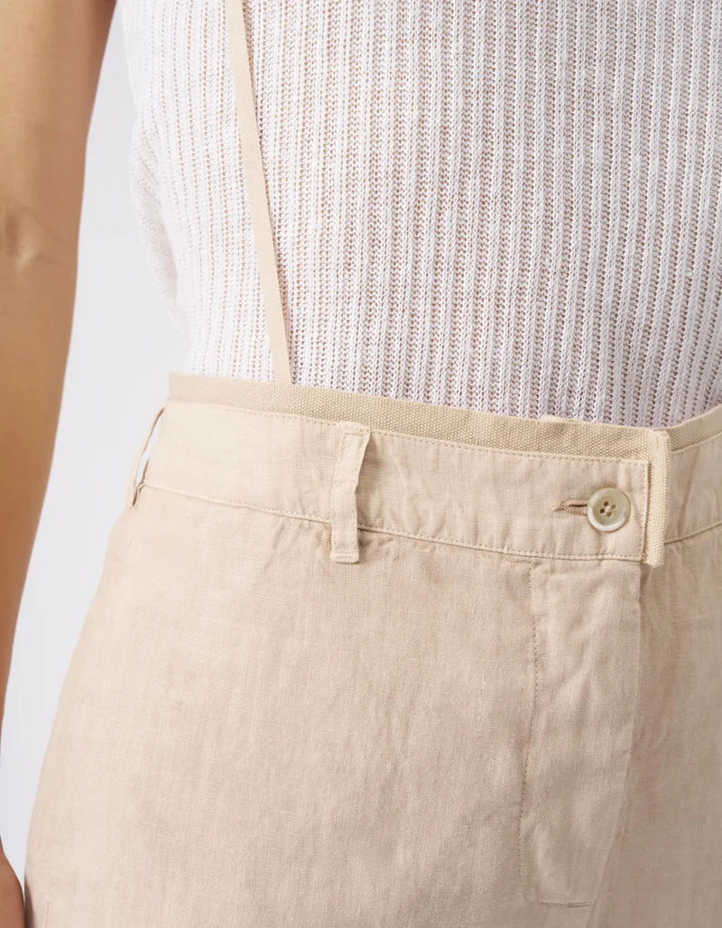 Wide-Leg Leinen-Hose