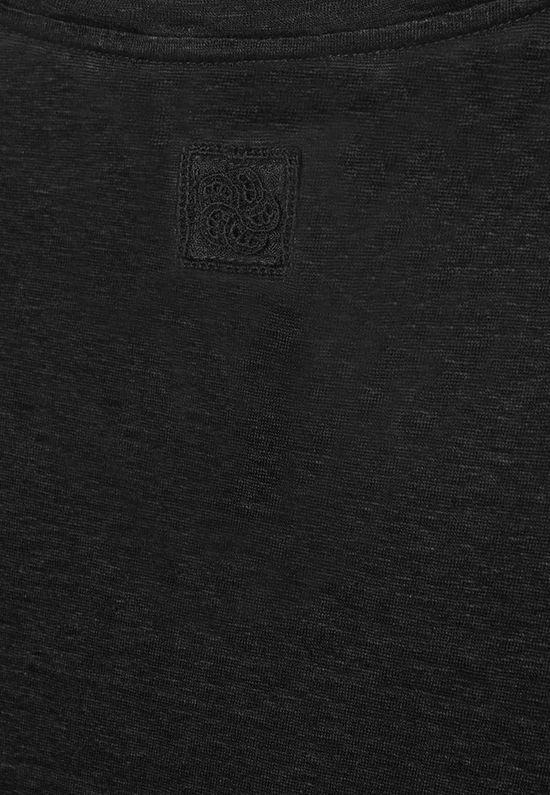 Leinen-Shirt mit V-Ausschnitt