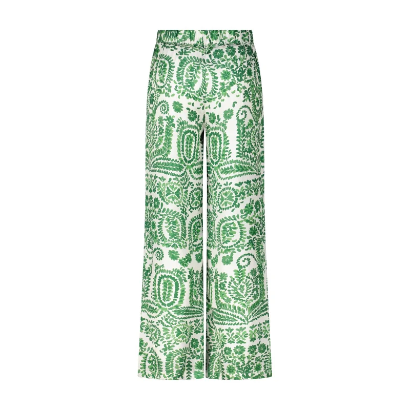 Weite Hose mit floralem Muster
