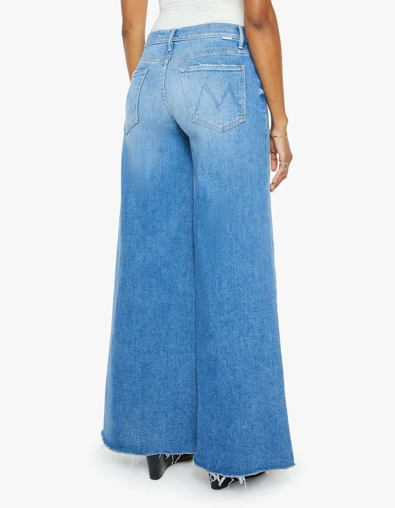 Cropped Wide-Leg Jeans The Swisher Sneak Fray