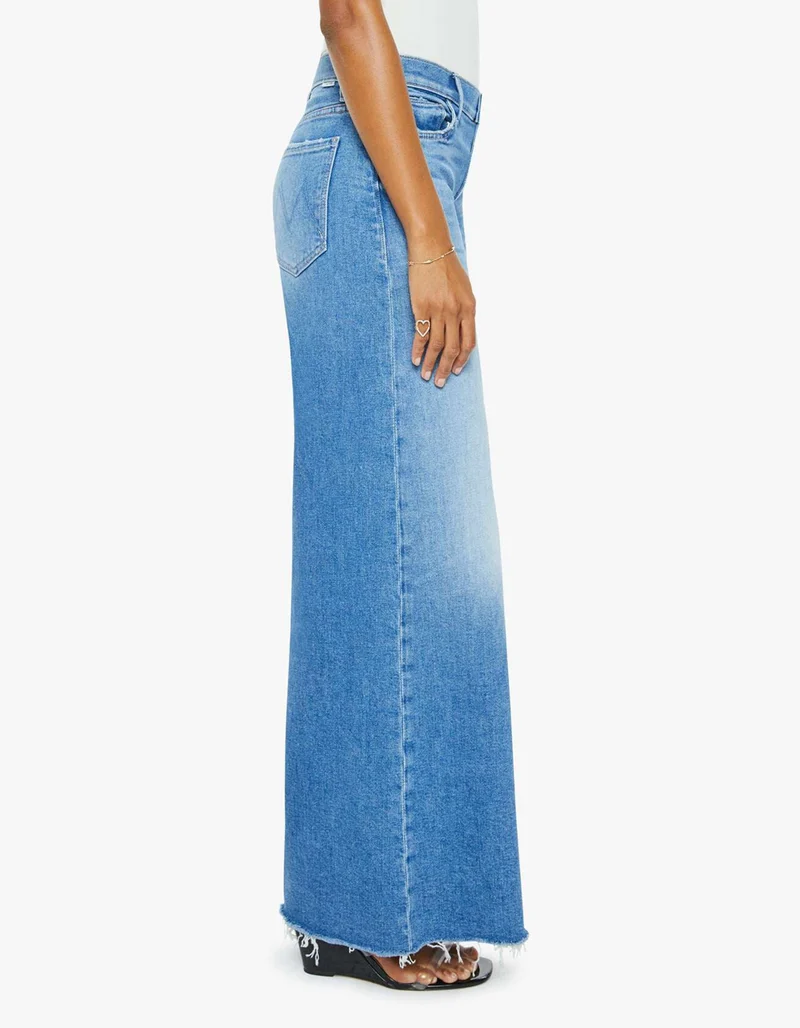 Cropped Wide-Leg Jeans The Swisher Sneak Fray
