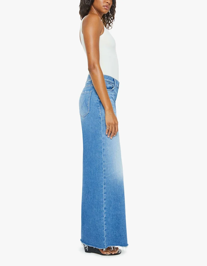 Cropped Wide-Leg Jeans The Swisher Sneak Fray
