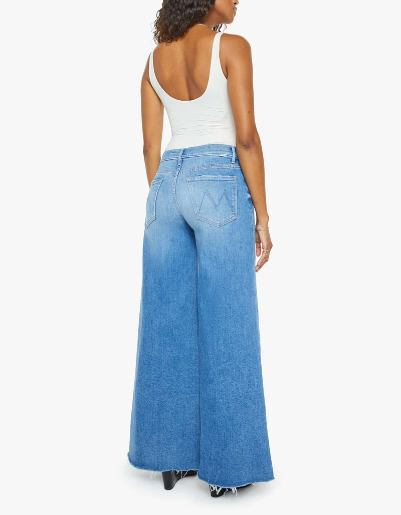 Cropped Wide-Leg Jeans The Swisher Sneak Fray
