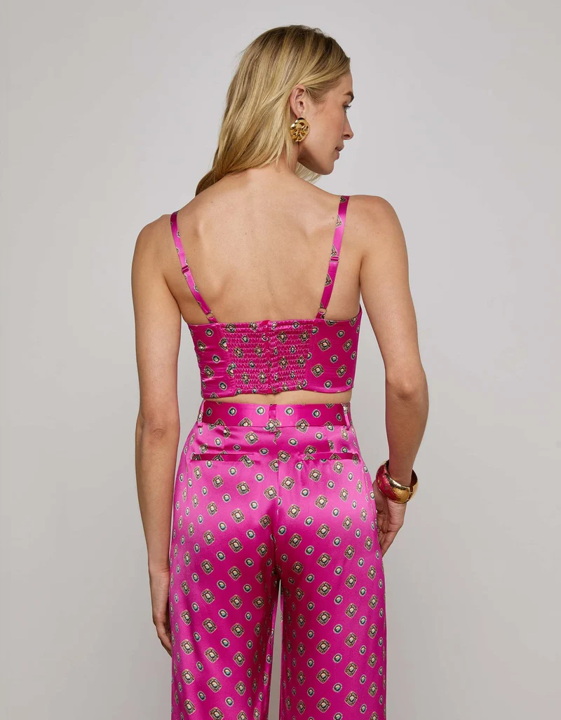 Gemustertes Seiden-Bralette Sonya