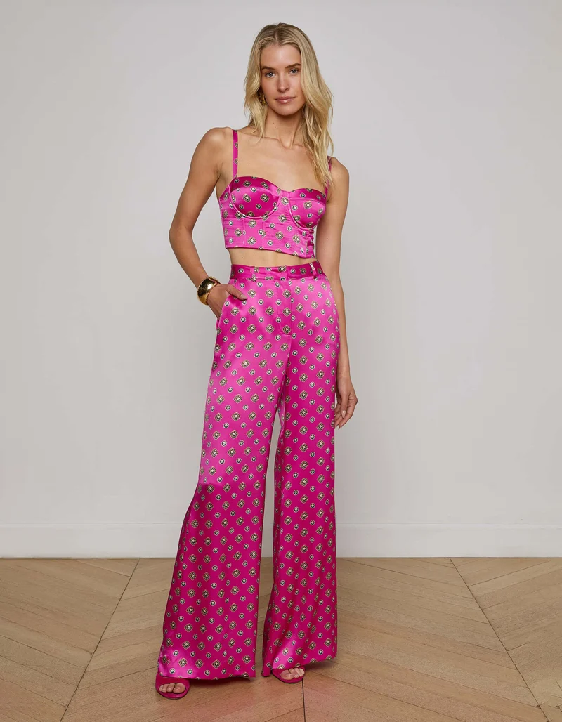 Gemustertes Seiden-Bralette Sonya