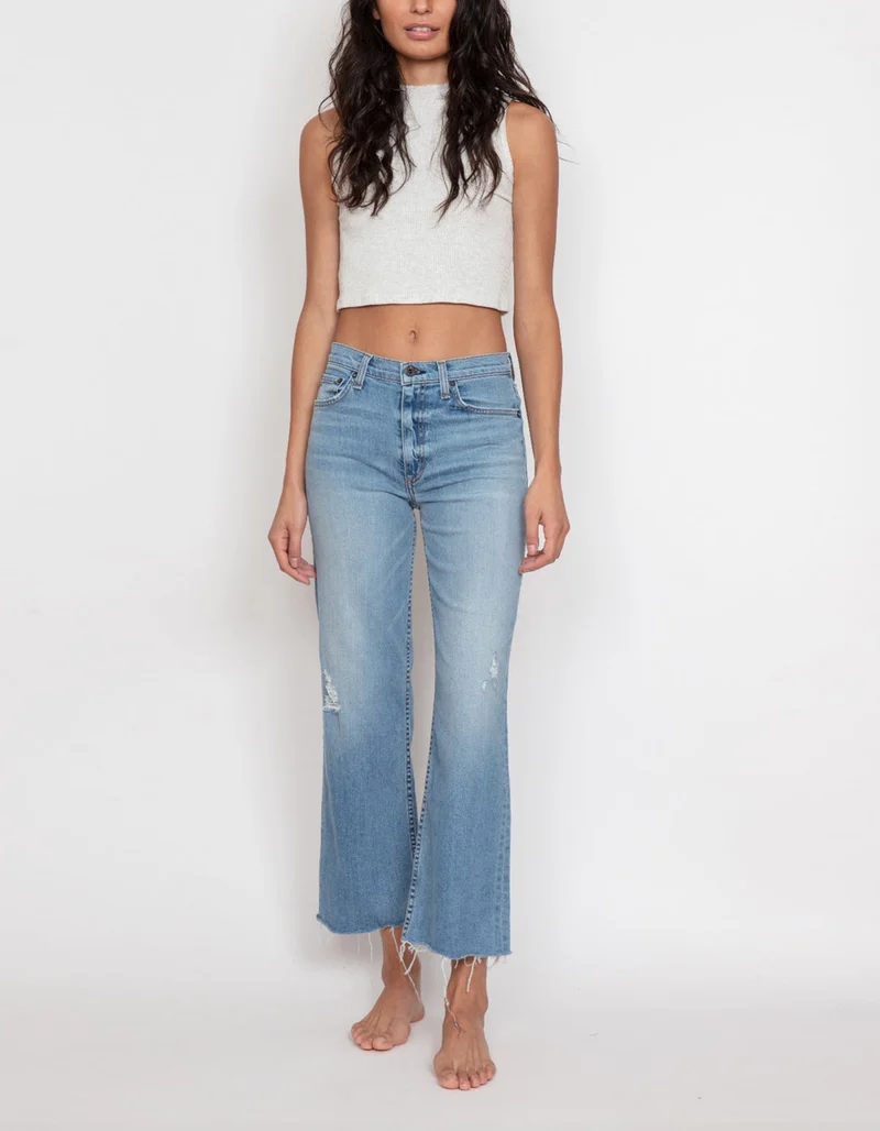 Cropped Wide-Leg Jeans