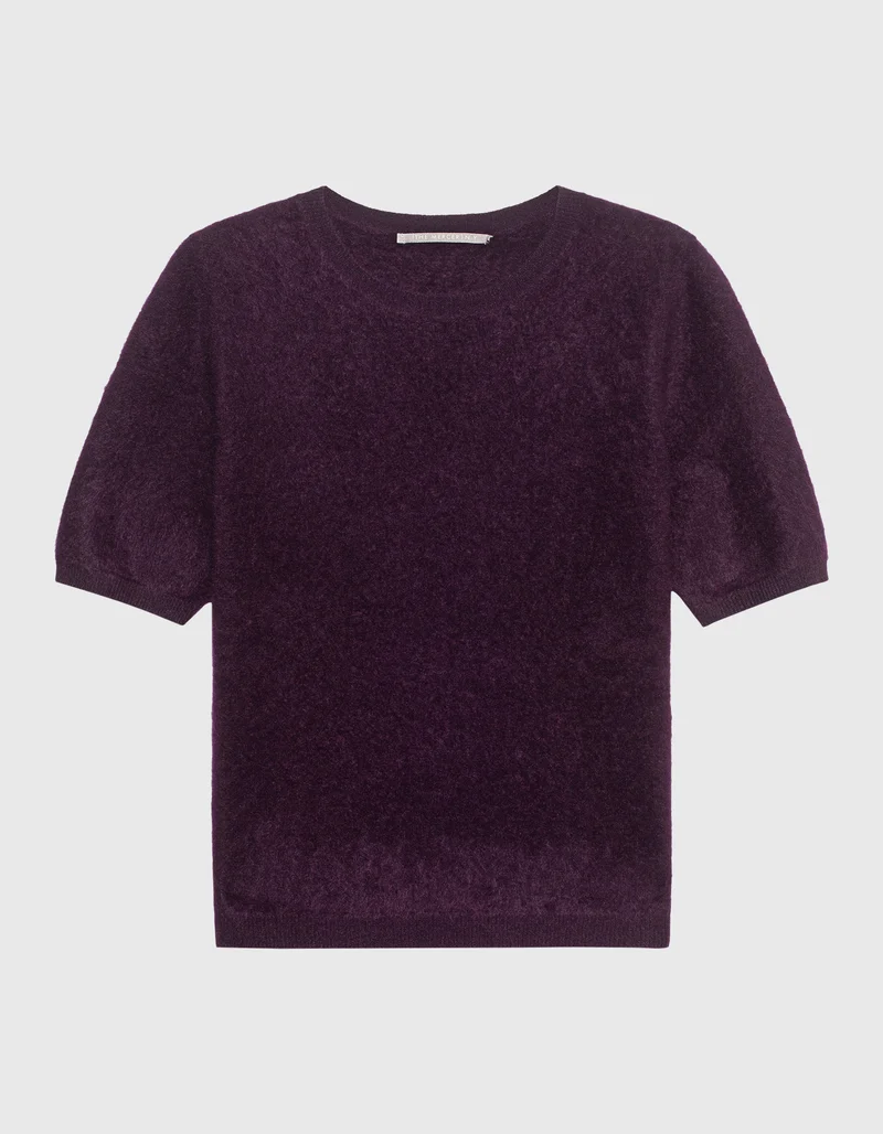 Fuzzy Kurzarm-Kaschmir-Pullover Hurghada