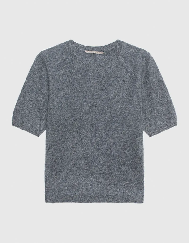 Fuzzy Kurzarm-Kaschmir-Pullover Hurghada
