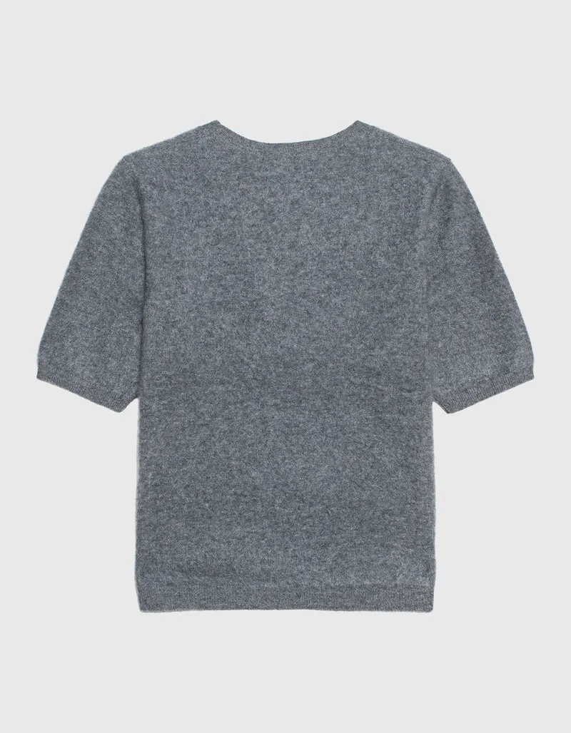 Fuzzy Kurzarm-Kaschmir-Pullover Hurghada