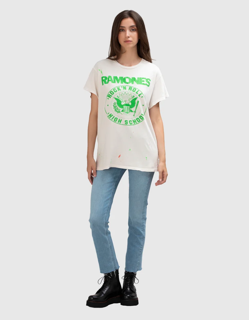 Bedrucktes Oversize T-Shirt Ramones