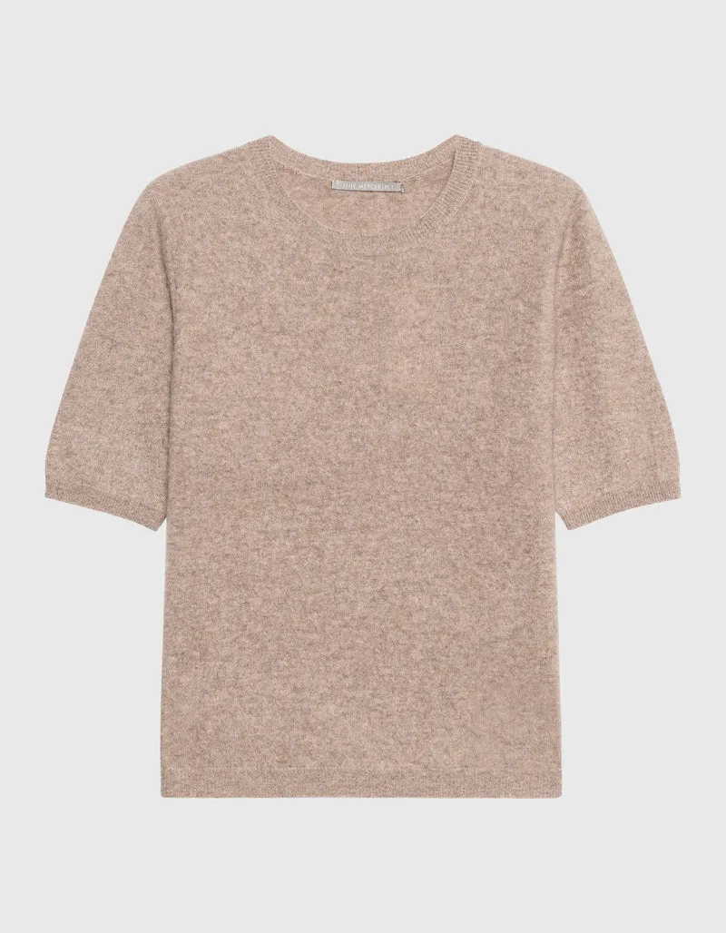 Fuzzy Kurzarm-Kaschmir-Pullover Hurghada