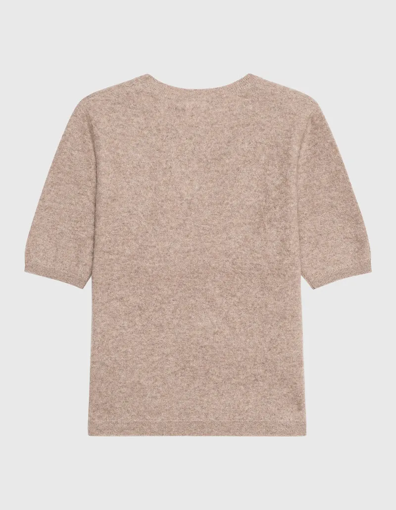 Fuzzy Kurzarm-Kaschmir-Pullover Hurghada