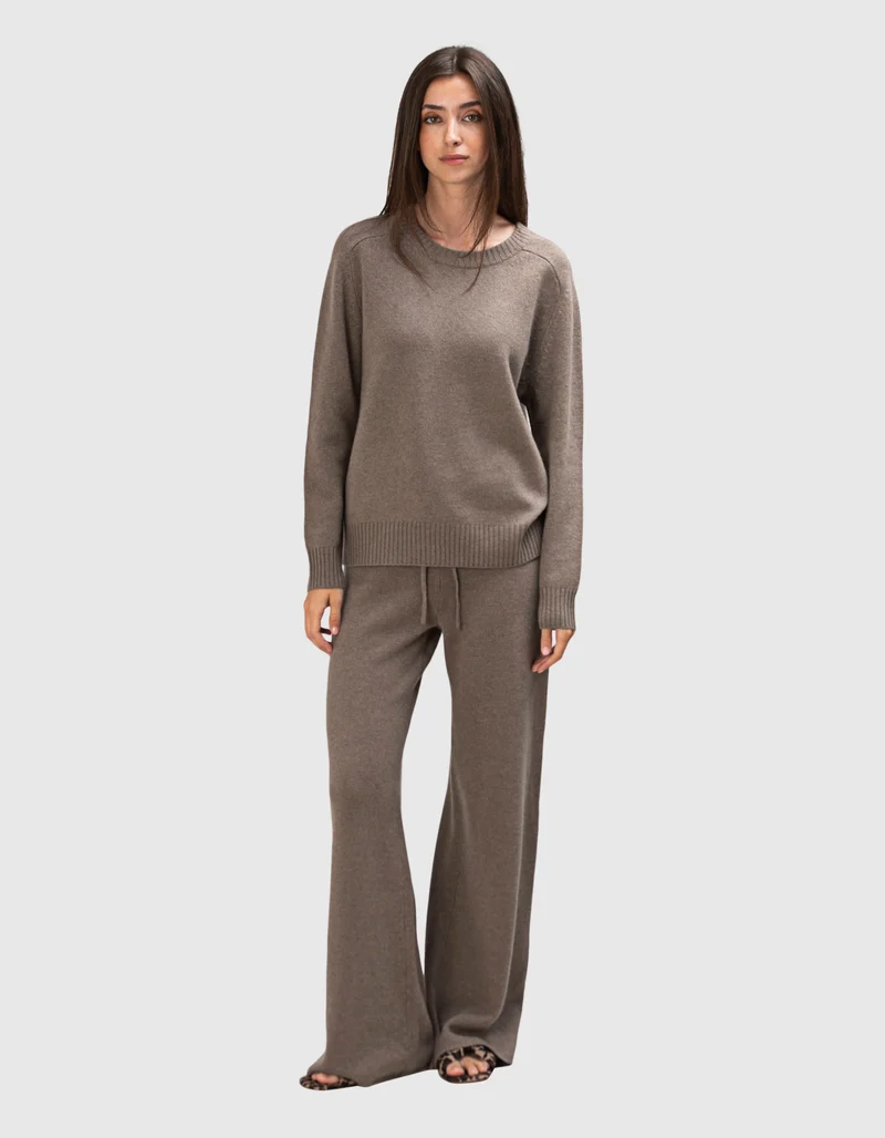 Wide-Leg Kaschmir-Hose