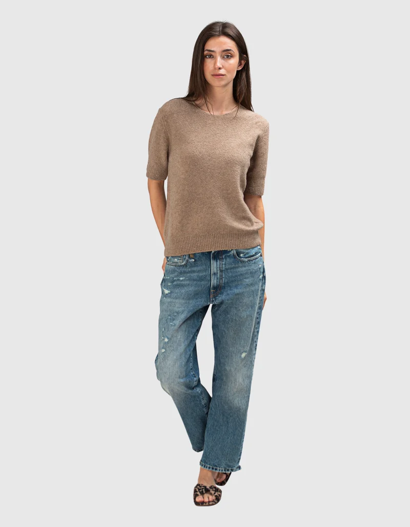 Kurzarm-Kaschmir-Mix Pullover München