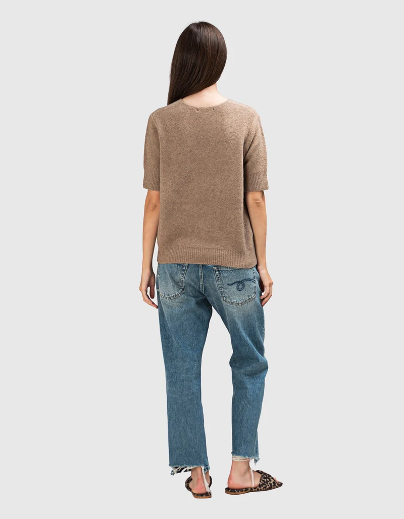 Kurzarm-Kaschmir-Mix Pullover München