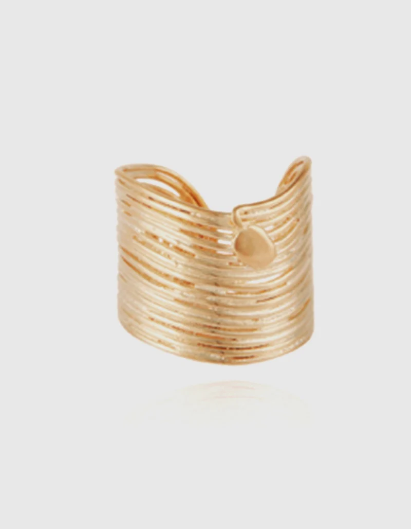 Vergoldeter Ring Wave