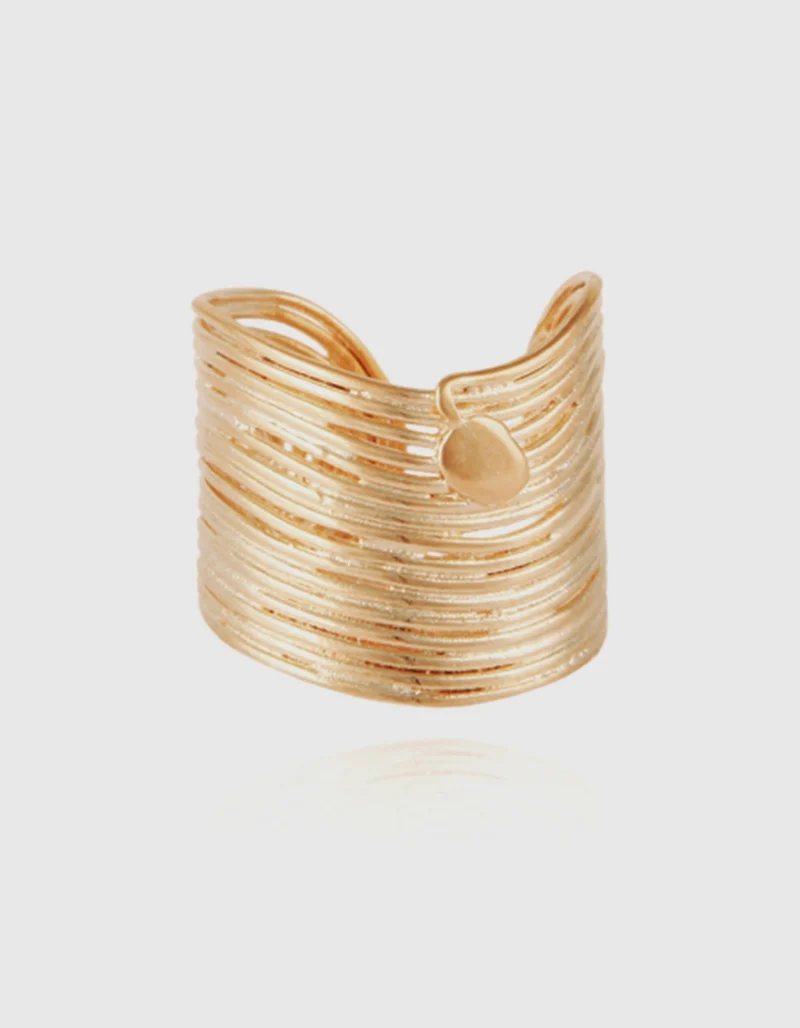 Vergoldeter Ring Wave
