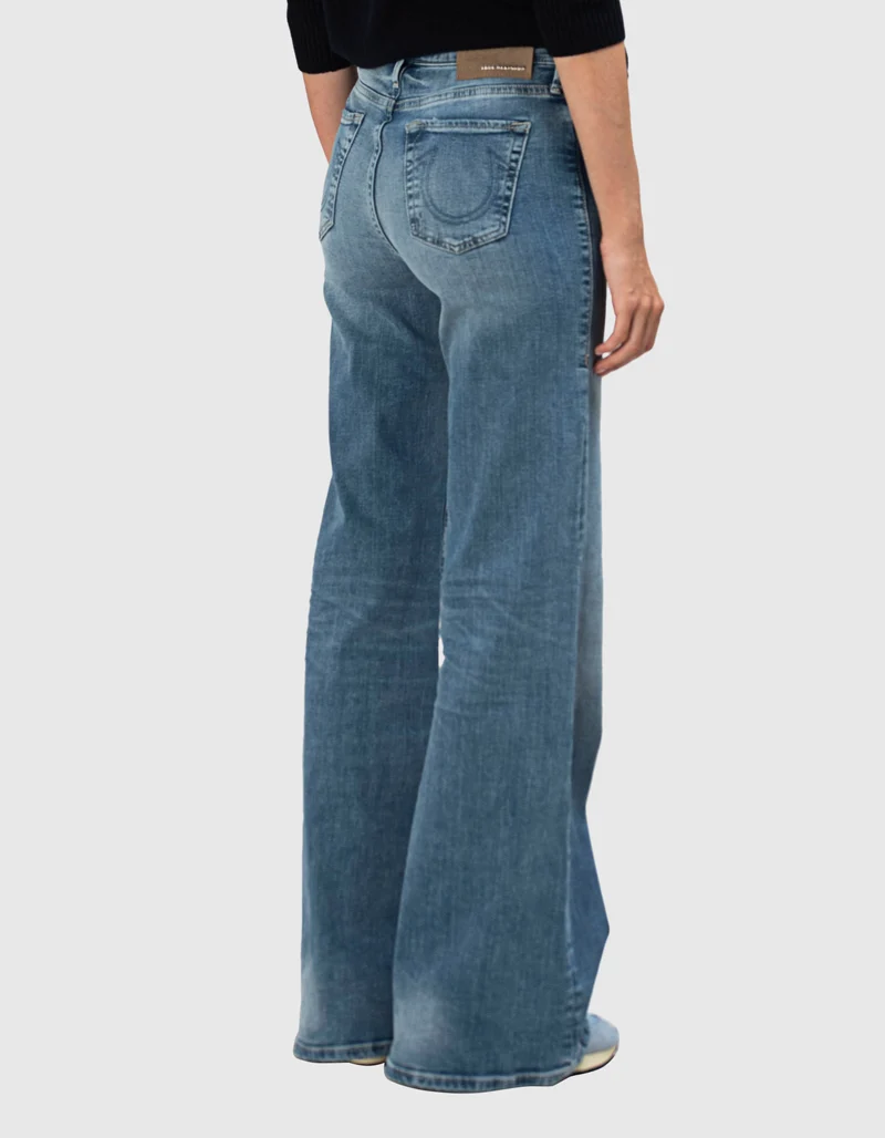 Washed-Out Flared-Leg Jeans Mija
