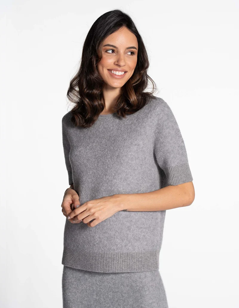 Kurzarm-Kaschmir-Mix Pullover München