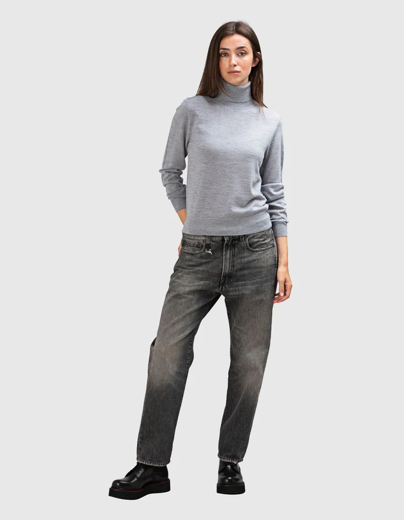 Feinstrick Rollkragen-Pullover Kopenhagen aus Merinowolle