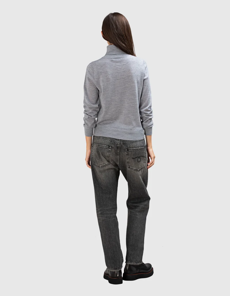 Feinstrick Rollkragen-Pullover Kopenhagen aus Merinowolle