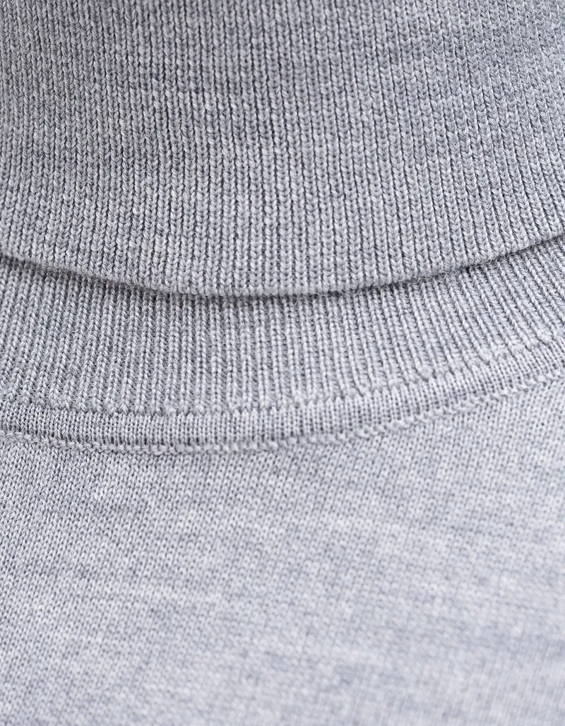 Feinstrick Rollkragen-Pullover Kopenhagen aus Merinowolle