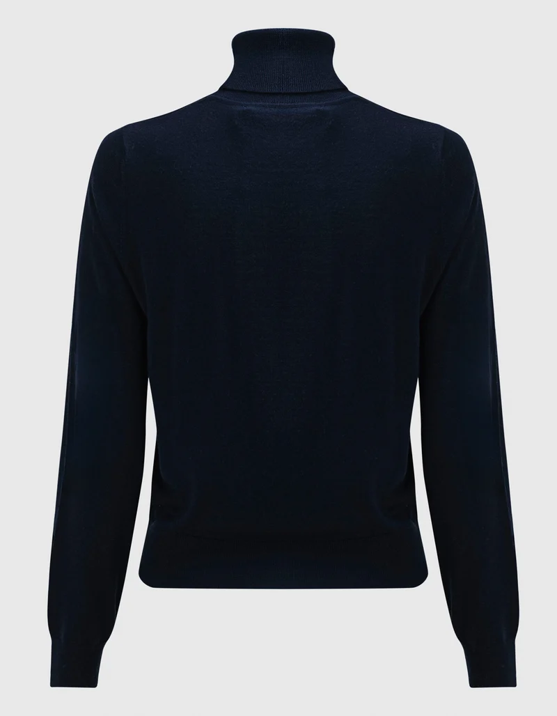 Feinstrick Rollkragen-Pullover Kopenhagen aus Merinowolle