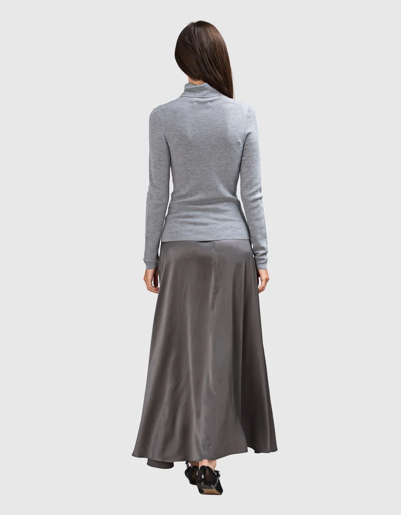 Feinstrick-Rollkragen-Pullover aus Merinowolle