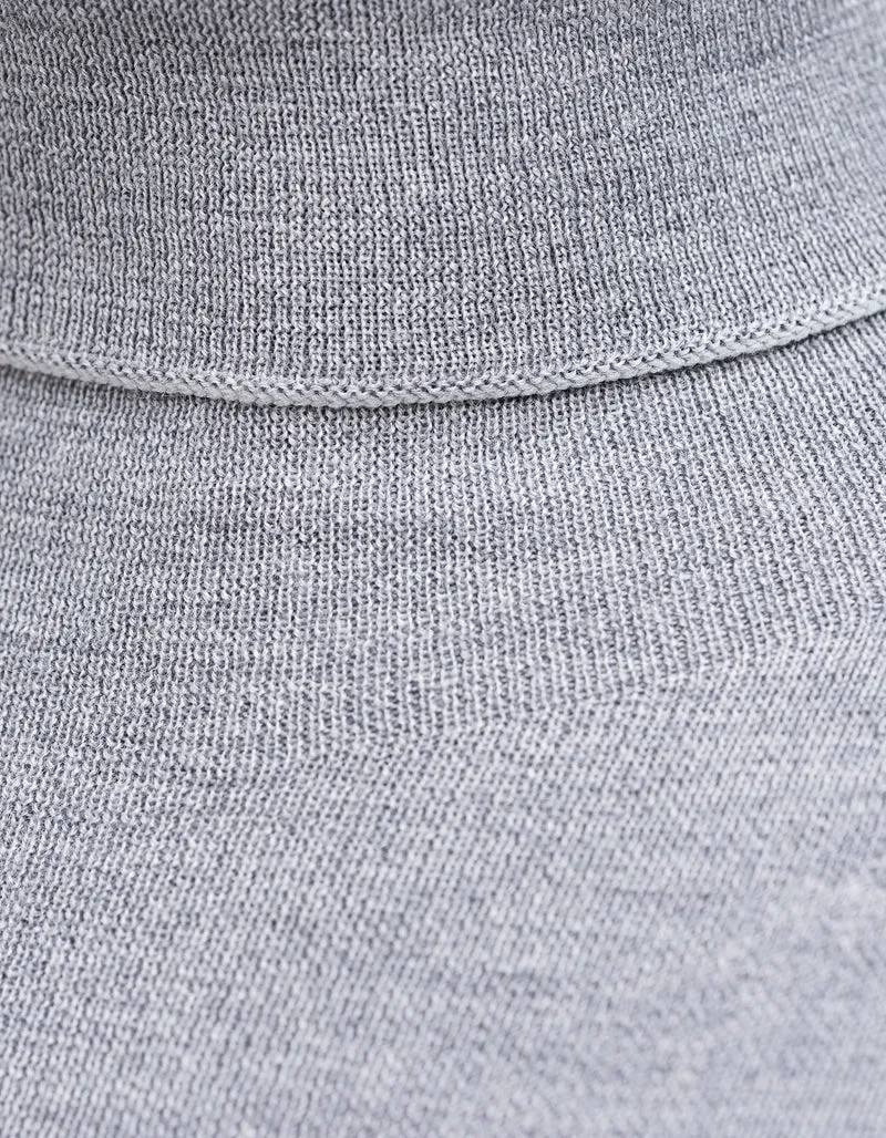 Feinstrick-Rollkragen-Pullover aus Merinowolle