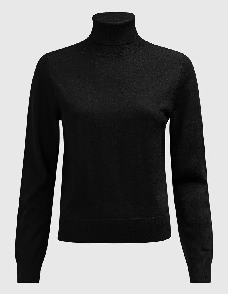 Feinstrick Rollkragen-Pullover Kopenhagen aus Merinowolle